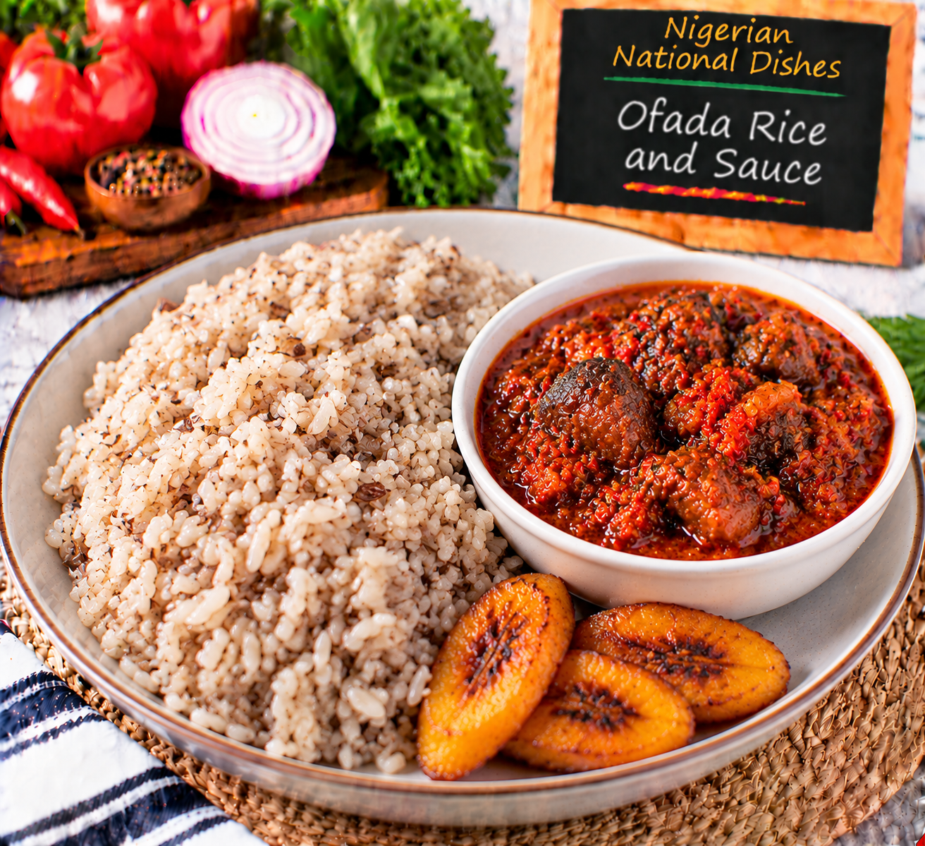 Ofada Rice & Sauce from The Promise menu