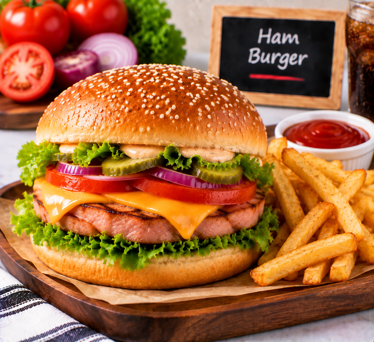 Ham Burger from The Promise menu