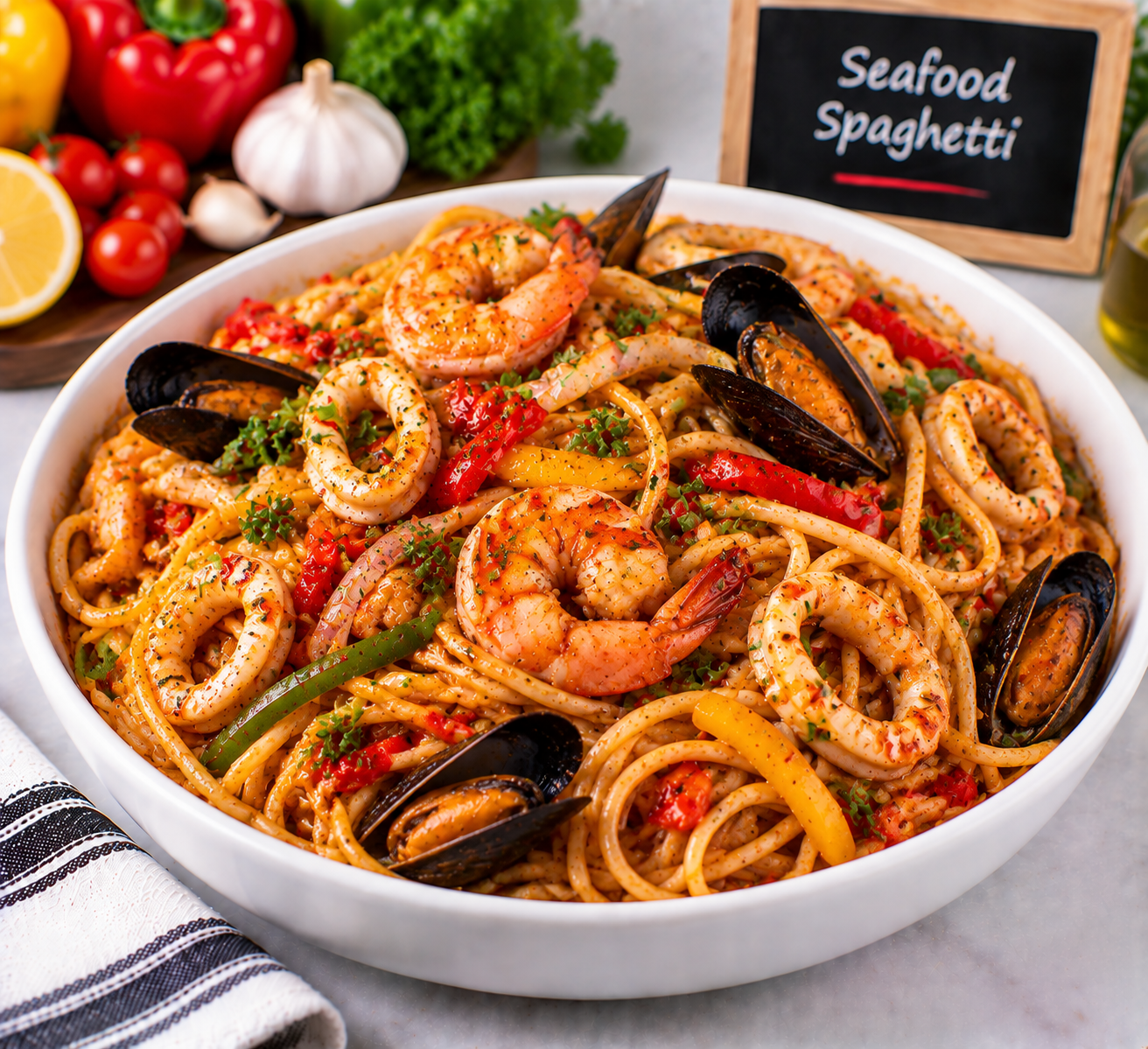 Seafood Spaghetti from The Promise menu