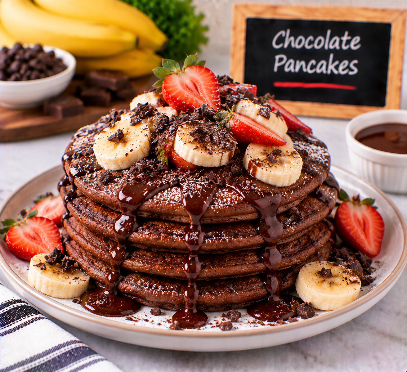 Chocolate Pancakes from The Promise menu